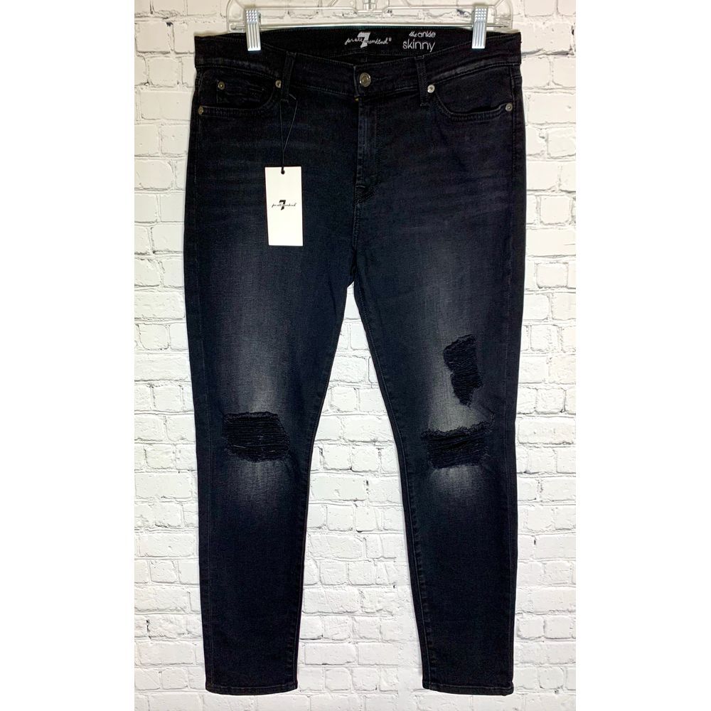 🆕 7 For All Mankind Gwenevere Ankle Skinny Jean - Picture 7 of 7